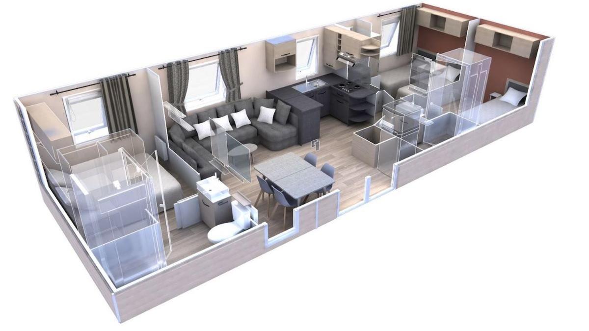 Mobil 3 2 Salles De Bains Au 4 Etoiles Mh276 Aux Charmettes Campsite